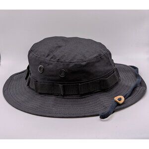 Jungle Hat Type II Black Military Boonie Bucket Size 7 1/4 Sun Shade Desert
